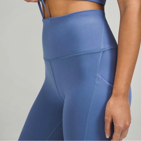 lululemon athletica Pants - 🆕 lululemon Wunder under train pocket water drop blue size 6